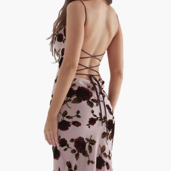 House of CB Serena Floral velvet maxi - Picture 1 of 2